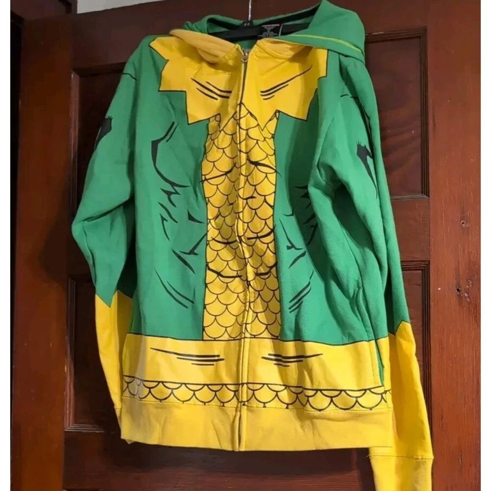 XX15 Marvel Aqua Man Zip Up Men's Costume Jacket